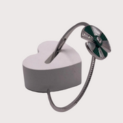 Sterling Silver Bracelet with Malachite,Mother-of-Pearl,and Cubic Zirconia