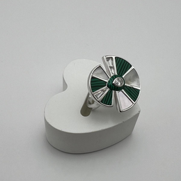 Sterling Silver Ring with Malachite,Mother-of-Pearl,and Cubic Zirconia